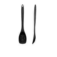 Black Silicone Slotted Spoon